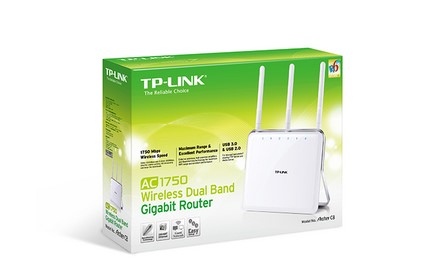 TP-LINK - Router Inalámbrico Gigabit Dual Band AC1750 C8