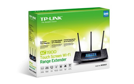 TP-LINK - Extensor de Cobertura Wi-Fi con Pantalla Táctil AC1900 RE590T