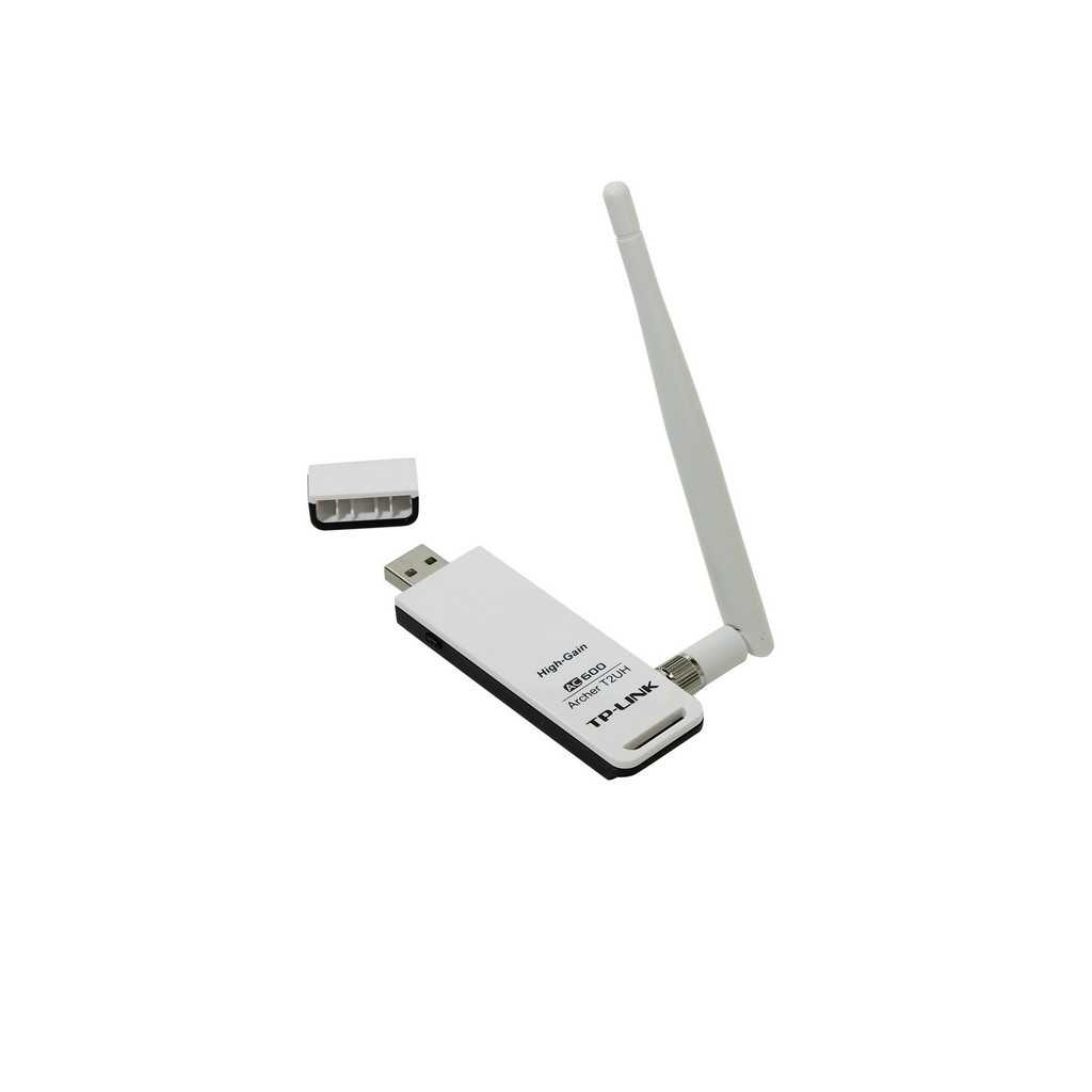 TP-LINK - Adaptador USB inalámbrico de alta ganancia de doble banda AC600 T2UH