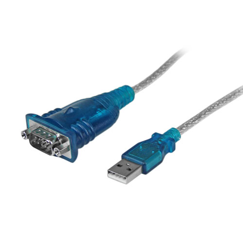  Cable Adaptador USB a Serie RS232 de 1 Puerto Serial DB9 - Macho a Macho - Conversor Compatible con Windows 8 - Startech