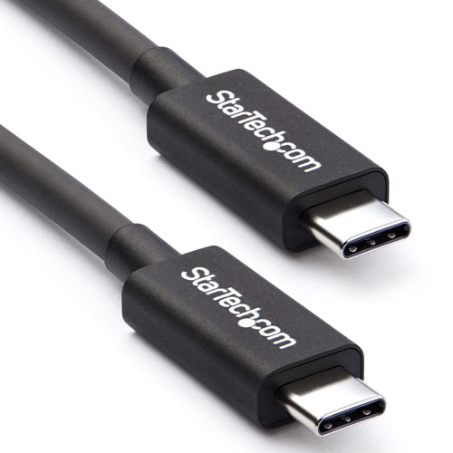  Cable de 0,5m Thunderbolt 3 USB-C (40Gbps) - Compatible con Thunderbolt y USB - Cable Thunderbolt - Startech