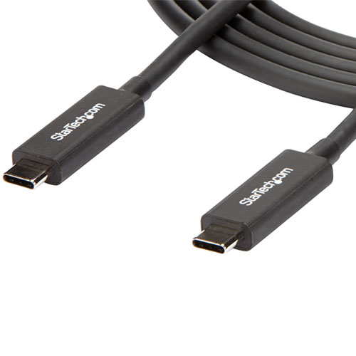  Cable de 2m Thunderbolt 3 USB C (40 Gbps) - Cable Compatible con Thunderbolt y USB - Cable Thunderbolt - Startech - TBLT3MM2MA
