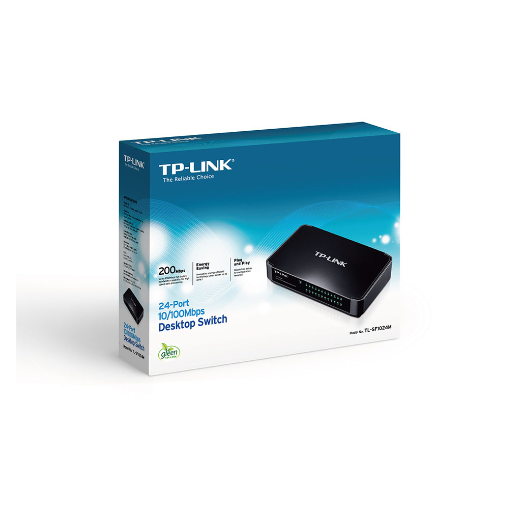 TP-LINK - Switch de 24 Puertos 10/100Mbps de Escritorio - TL-SF1024M
