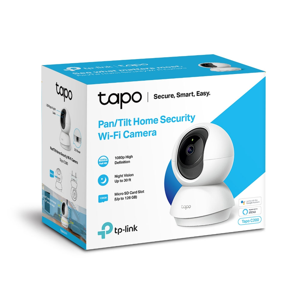 TP-LINK - Cámara Wi-Fi Rotatoria de Seguridad para Casa - Tapo C200