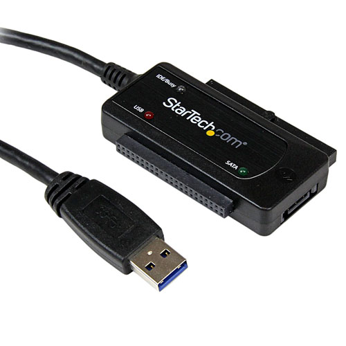  Adaptador Convertidor SATA IDE 2,5 3,5 a USB 3.0 Super Speed para Disco Duro HDD - Serial ATA USB A - Controlador de almacenamiento - Startech - USB3SSATAIDE