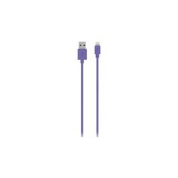Belkin ChargeSync Cable - Cable Lightning - Lightning (M) a USB (M) - 1.2 m - púrpura - para Apple iPad/iPhone/iPod (Lightning)