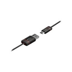 iLuv iCB55 Premium - Cable de carga / datos - USB (M) a Micro-USB tipo B (M) - 90 cm - negro - para Samsung Galaxy S, S II, S III, SL