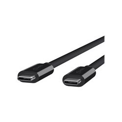 Belkin - Cable USB - USB-C (M) reversible a USB-C (M) reversible - USB 3.1 - 1 m - compatibilidad con 4K, USB Power Delivery (3A, 60W) - negro
