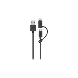 Belkin - Juego de cables - 91.4 cm - negro - para Apple iPad/iPhone/iPod