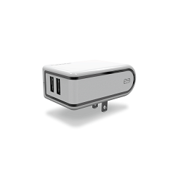 PureGear - Power adapter - car / USB - 4.8A Dual White