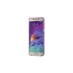 PureGear DualTek Pro - Carcasa trasera para teléfono móvil - plástico engomado - rosa, transparente - para Samsung Galaxy S6 edge