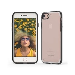 PureGear Slim Shell Case - Case - Black/clear - para iPhone 7