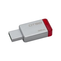 Kingston DataTraveler 50 - Unidad flash USB - 32 GB - USB 3.1 - rojo