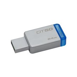 Kingston DataTraveler 50 - Unidad flash USB - 64 GB - USB 3.1 - azul