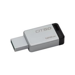 Kingston DataTraveler 50 - Unidad flash USB - 128 GB - USB 3.1 - negro