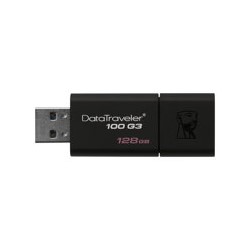 Kingston DataTraveler 100 G3 - Unidad flash USB - 128 GB - USB 3.0 - negro