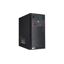 Xtech - Desktop - Micro ATX - All black - pc case 600W ps logo
