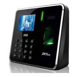 ZKTeco - K50 - Sistema de reloj registrador - Capacidad huella digital:800 - Capacidad ID Card: 800 - Ethernet, USB - TCP/IP,USB Host
