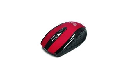 Klip Xtreme - Mouse - Wireless - 2.4 GHz - Red - Nano - 6-button Opt