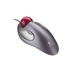 Logitech Trackman Marble - Bola de seguimiento - diestro y zurdo - Ã³ptico - 4 botones - cableado - PS/2, USB - gris oscuro