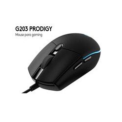 Logitech Gaming Mouse G203 Prodigy - Ratón - diestro - 6 botones - cableado - USB - negro
