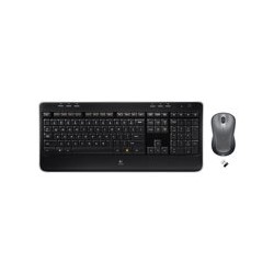 Logitech - Keyboard and mouse set - Spanish - Wireless - 2.4 GHz - Black - MK520