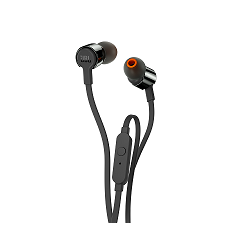 JBL T210 - Auriculares internos con micro - en oreja - cableado - conector de 3,5 mm - negro