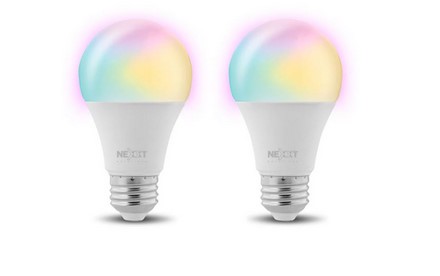 Nexxt Solutions Connectivity - Light Bulb - A19 RGB 110V 2PK - Alexa - Seguridad y Automatización

