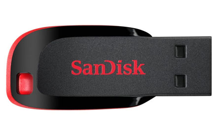 Unidad flash USB Sandisk Cruzer Blade 16 GB – Negro