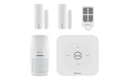 Sistema de seguridad Wi-Fi con alarma, 3 sensores y control remoto