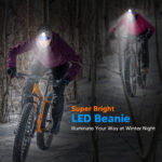 Gorro de luz LED, USB recargable, unisex