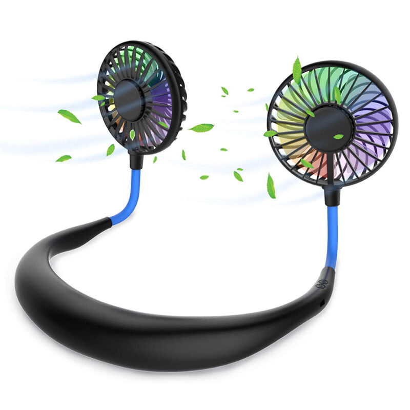 Mini ventilador de cuello portátil USB recargable