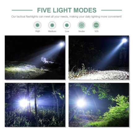 Pack de 2 Linternas LED - 5 modos - Impermeable