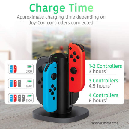Base de carga para Nintendo Switch carga hasta 4 controles