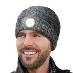 Gorro de luz LED, USB recargable, unisex