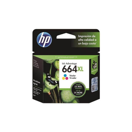 HP 664XL - Cartucho de Tinta de Alto Rendimiento Tricolor