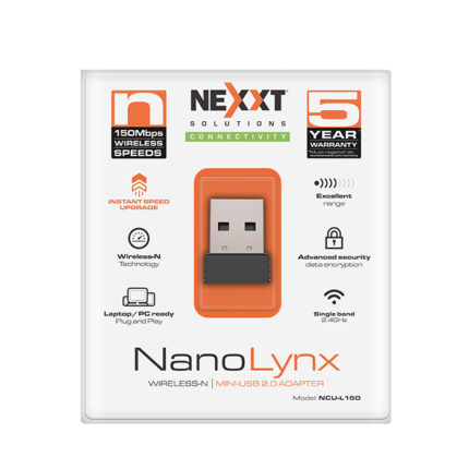 Nexxt NanoLynx - Adaptador Inalámbrico N USB 2.0