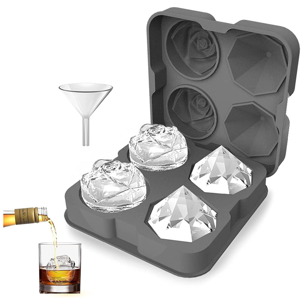 Bandeja de cubitos de hielo en diferentes formas - Imagen 1