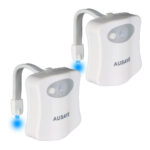 Pack de 2 luces LED nocturnas para inodoro, con sensor de movimiento