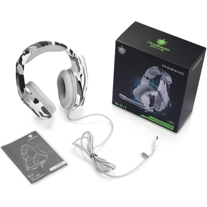 Auriculares Gaming para PS4, Xbox One, computadora, laptop, Mac, PS4 con micrófono, cancelación de ruido, sonido envolvente, luz LED