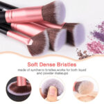 Kit de 16 brochas de maquillaje de alta calidad con base sintética, polvo difuminador, colorete, corrector y sombras