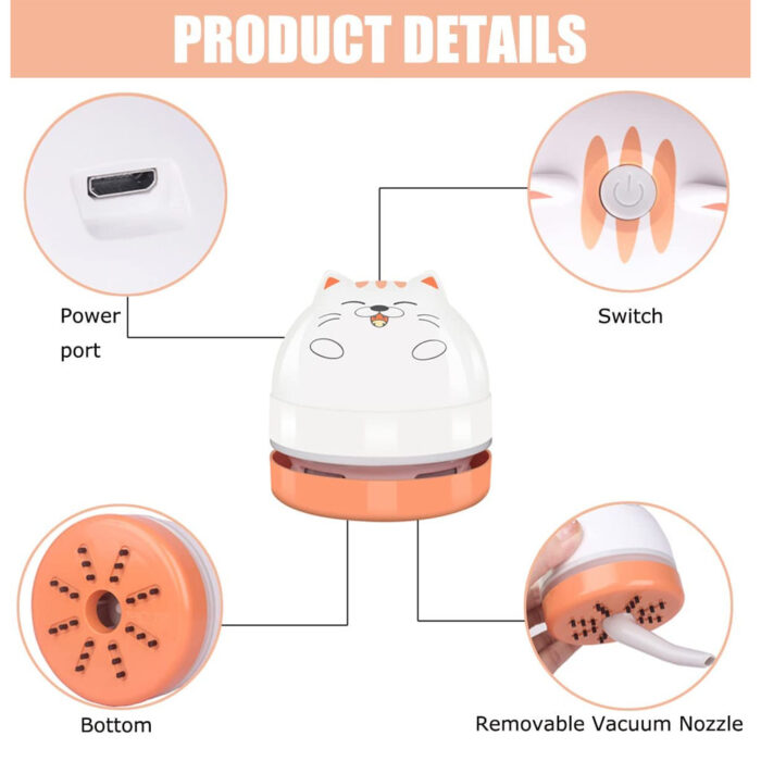 Mini aspiradora USB portátil y multiusos