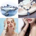 Pulsera para dama con colgante de piedra natal de amor eterno