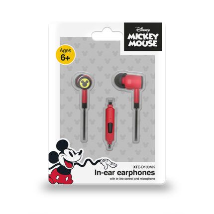 Xtech – XTE-D100MK – Earphones – Para Cellular phone – Wired – Disney Mickey Mouse