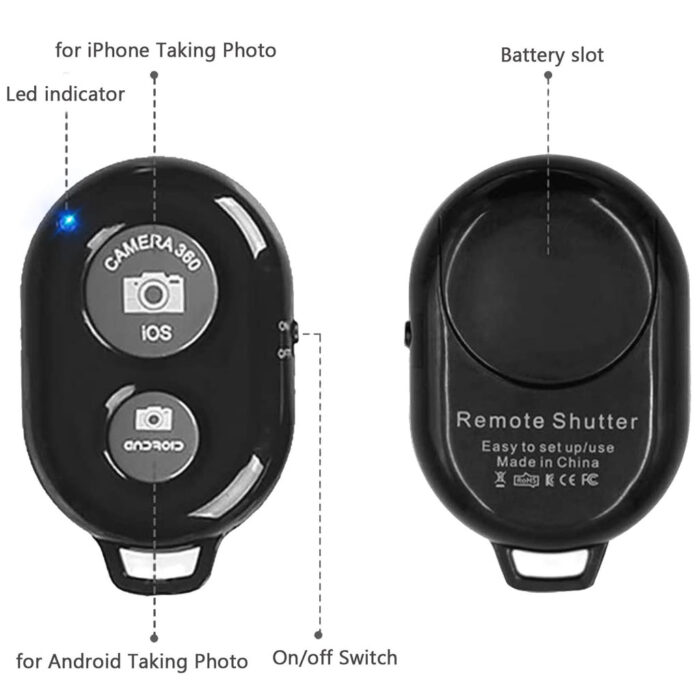 Pack de 3 Obturadores remoto para teléfonos inteligentes y tablets compatible con iPhone/Android