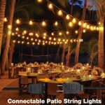 Cadena de Luces LED para exteriores, 30 bombillas, 60 pies de largo e impermeables