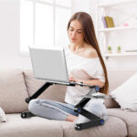Soporte ajustable para Laptop hecho de aluminio con ventiladores de refrigeración