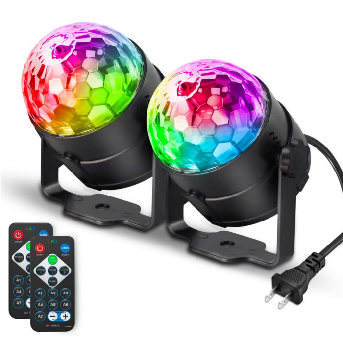 Pack de 2 luces de fiesta activadas por sonido