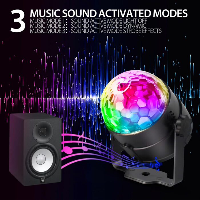 Pack de 2 luces de fiesta activadas por sonido