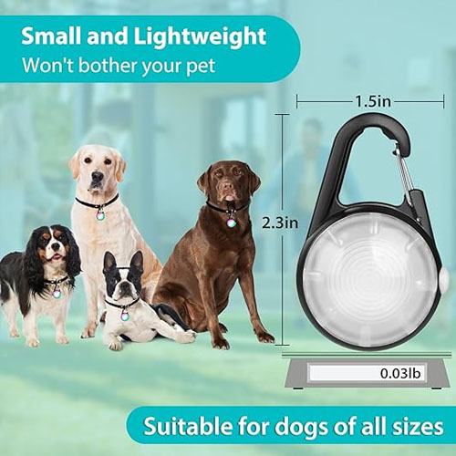 Luz para collar de perro, 4 modos de luces, recargable e impermeable